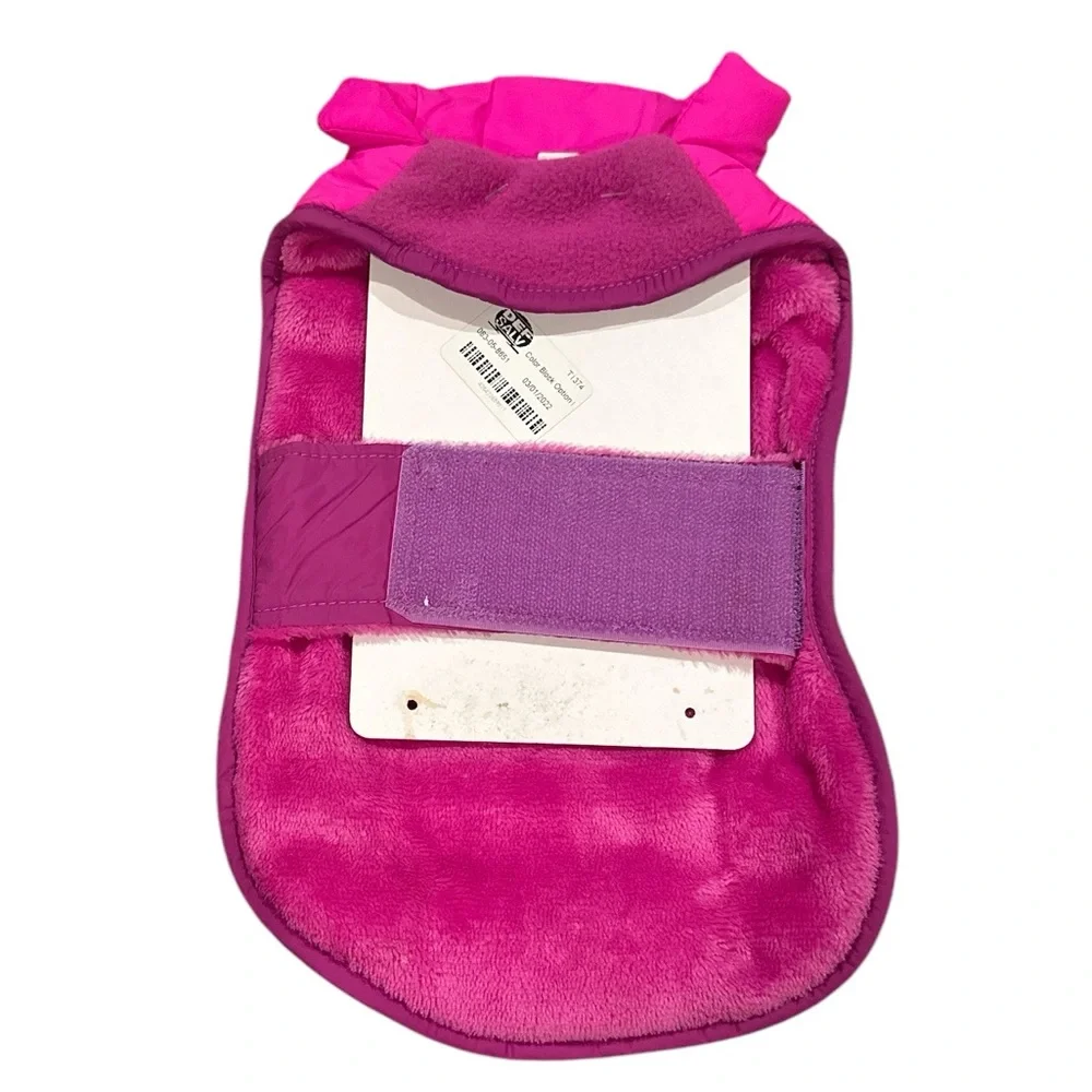 BOOTS & BARKLEY PINK ORANGE PURPLE Dog harness puffer VELCRO vest S